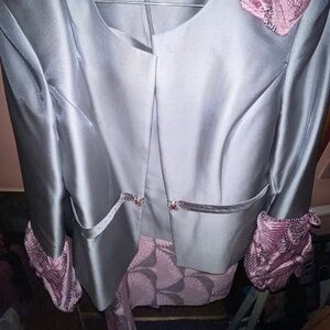 Grey pink church suite